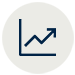 ikon stigande graf