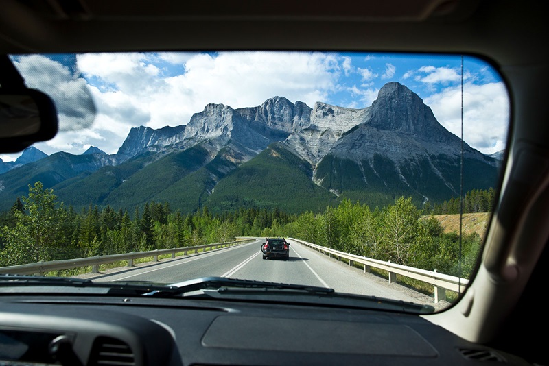 utsikt genom en vindruta