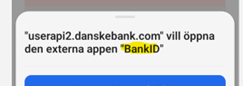 tillåt bankID att öppnas