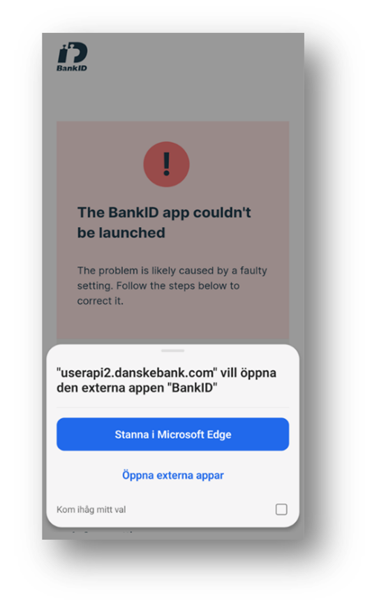 Kontrollera aleternative