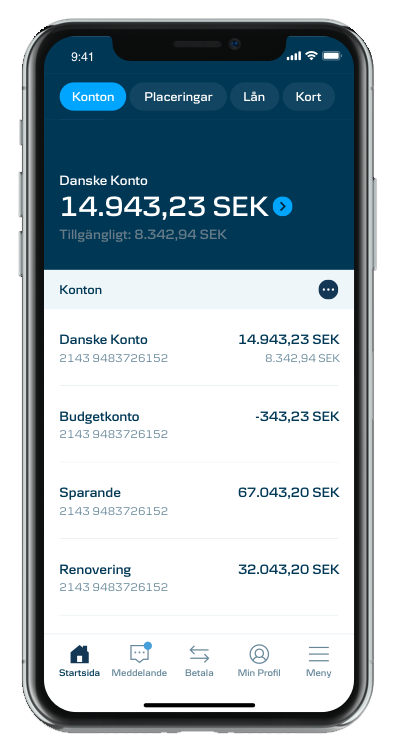 danske bank bankkonto på mobil