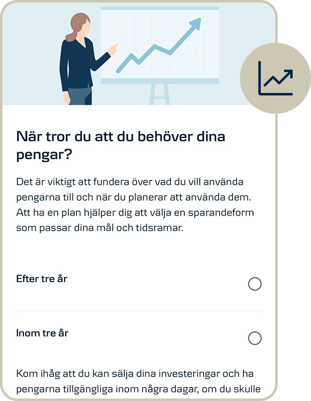 Skärmbild från mobilbanken som visar placeringar.