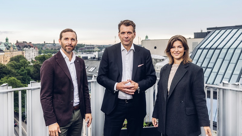 Kollegor på takterass