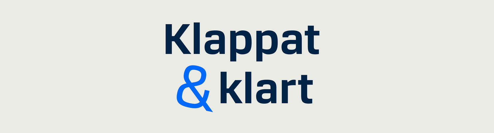 Klappat & Klart
