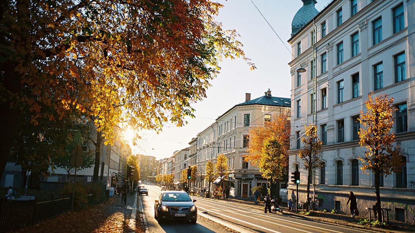 Finanskvarter en tidig morgon.