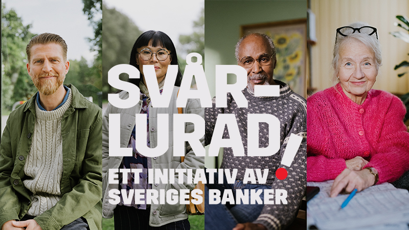 seniora personer med kampanjtext för kampanjen svårlurad